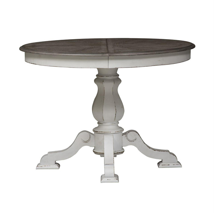 Liberty Furniture Magnolia Manor Round/Oval Pedestal Table in Antique White