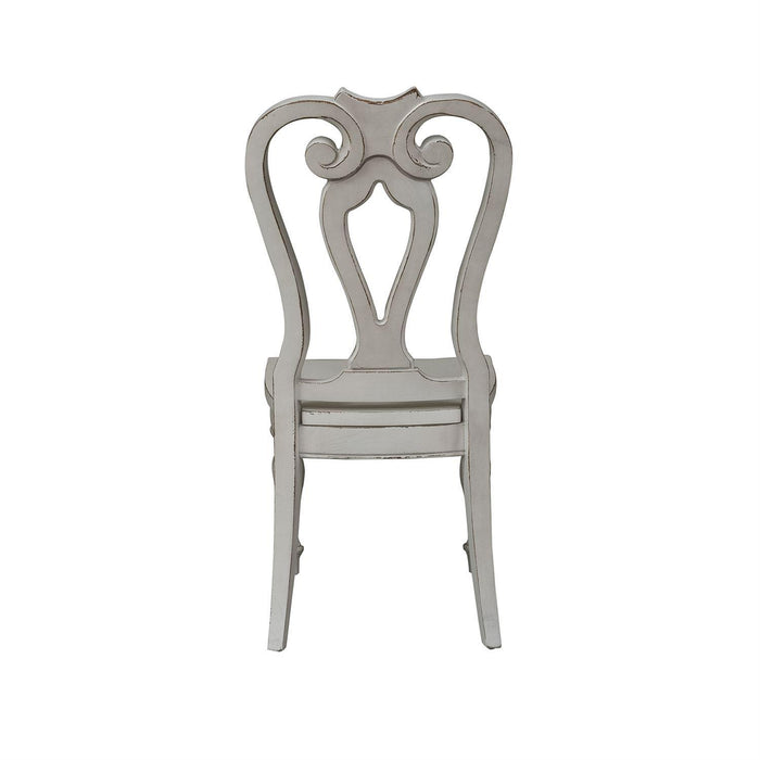 Liberty Furniture Magnolia Manor Splat Back Side Chair in Antique White (Set of 2)