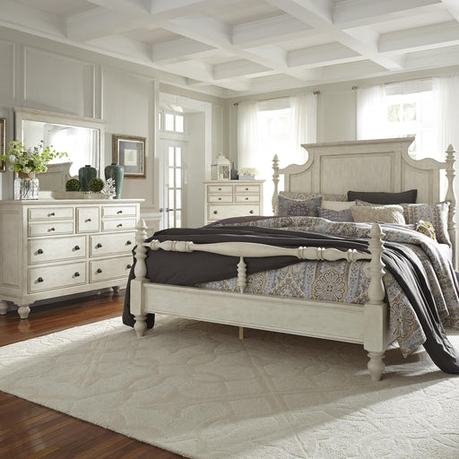High Country Queen Poster Bed, Dresser & Mirror, Chest image