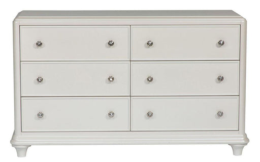 Liberty Furniture Stardust 6 Drawer Dresser in Iridescent White image