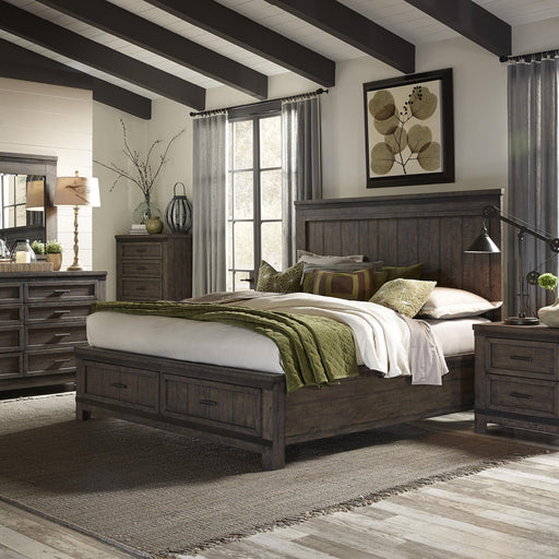 Thornwood Hills King Two Sided Storage Bed, Dresser & Mirror, Nightstand image