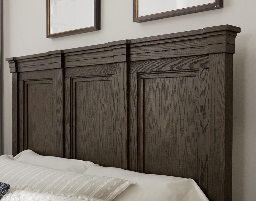 Vaughan-Bassett Passageways Charleston Brown California King Mansion Bed with Low Profile Footboard in Dark Brown