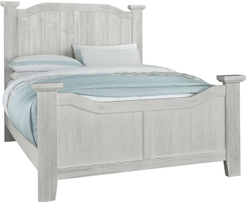 Vaughan-Bassett Sawmill Queen Arch Bed in Alabaster Two Tone