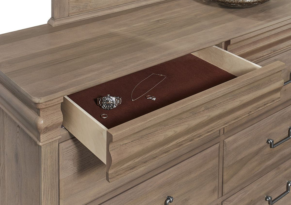 Vaughan Bassett Vista 8-Drawer Dresser in Natural Oak