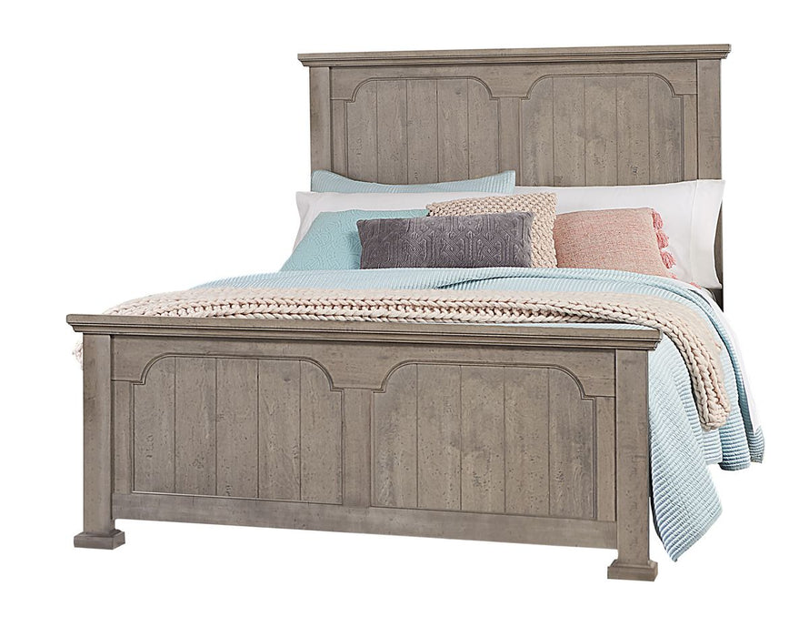 Vaughan-Bassett Joinery King Panel Bed in Washed White Oak 194
