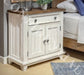 Liberty Furniture River Place Bedside Chest with Charging Station in Riverstone White and Tobacco image