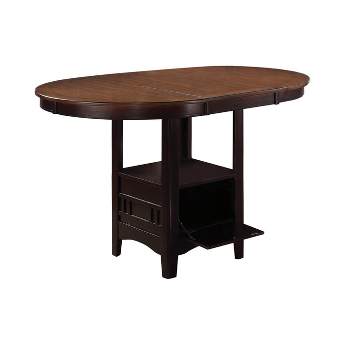 Lavon Transitional Light Oak and Espresso Counter Height Table image