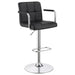 G121095 Contemporary Black and Chrome Adjustable Bar Stool with Arms image
