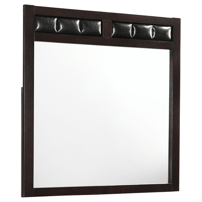 Carlton Black Upholstered Dresser Mirror image