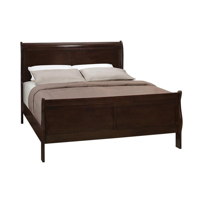 Louis Philippe Cappuccino Eastern King Sleigh Bed image