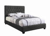 Chloe Transitional Charcoal Upholstered Full Bed image
