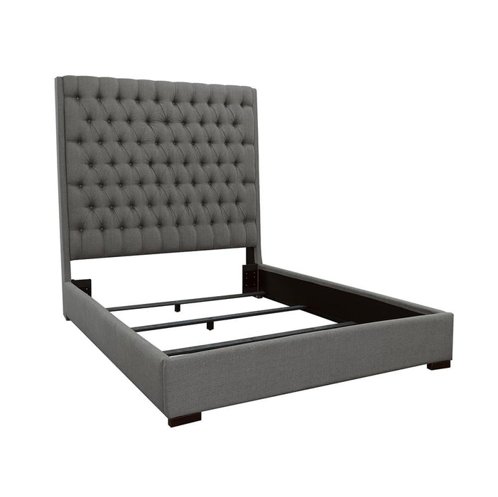 Camille Grey Upholstered California King Bed image