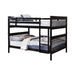 Chapman Traditional Black Full over Full Bunk Bed image