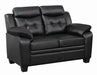 Finley Casual Black Padded Loveseat image