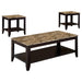 Transitional Marble Look Top Three Piece Table Set image