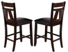 Liberty Furniture Lawson Splat Back Counter Chair (Set of 2) in Light/Dark Expresso image