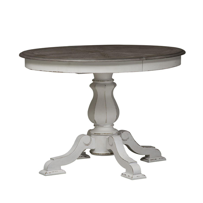 Liberty Furniture Magnolia Manor Round/Oval Pedestal Table in Antique White image