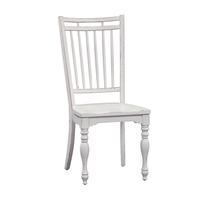 Liberty Furniture Magnolia Manor Spindle Back Side Chair (Set of 2) in Antique White image