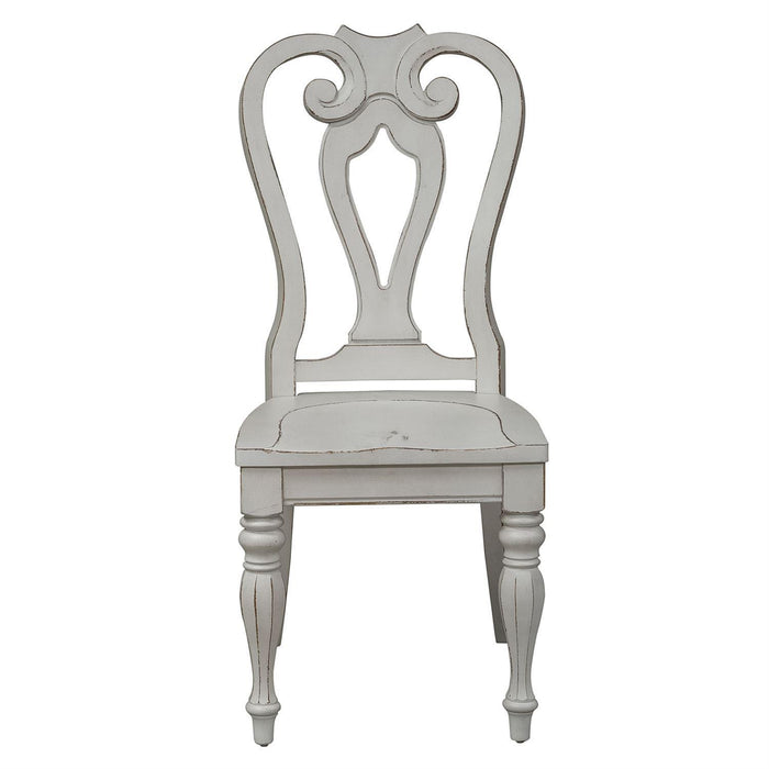 Liberty Furniture Magnolia Manor Splat Back Side Chair in Antique White (Set of 2) image