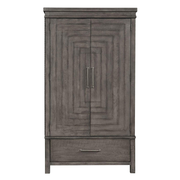 Liberty Furniture Modern Farmhouse Armoire in Dusty Charcoal image