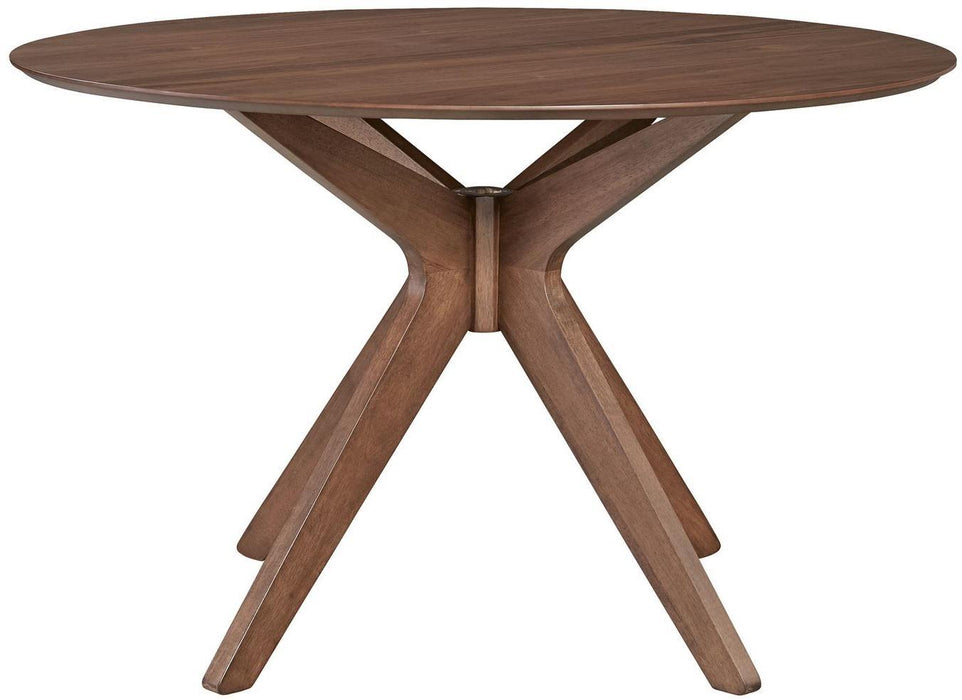Liberty Furniture Space Saver Round Pedestal Table in Satin Walnut image