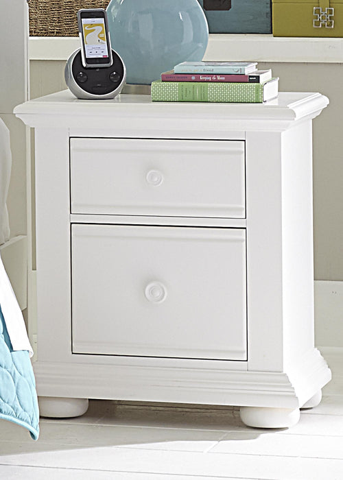 Liberty Furniture Summer House 2 Drawer Nightstand in Oyster White image