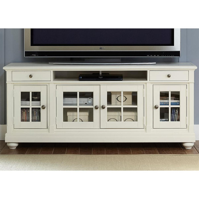 Liberty Harbor View 74" Entertainment TV Stand in Linen image