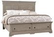 Vaughan-Bassett Heritage King Mansion Bed with Storage Footboard in Greystone image