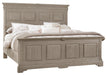 Vaughan-Bassett Heritage King Mansion with Decorative Rails Bed in Aged White Oak image