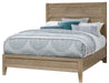 Vaughan-Bassett Passageways Deep Sand King Louvered Bed with Low Profile Footboard in Medium Brown image